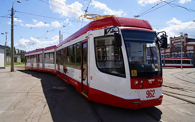 Парк муниципального транспорта в Самаре пополнился новыми трамваями